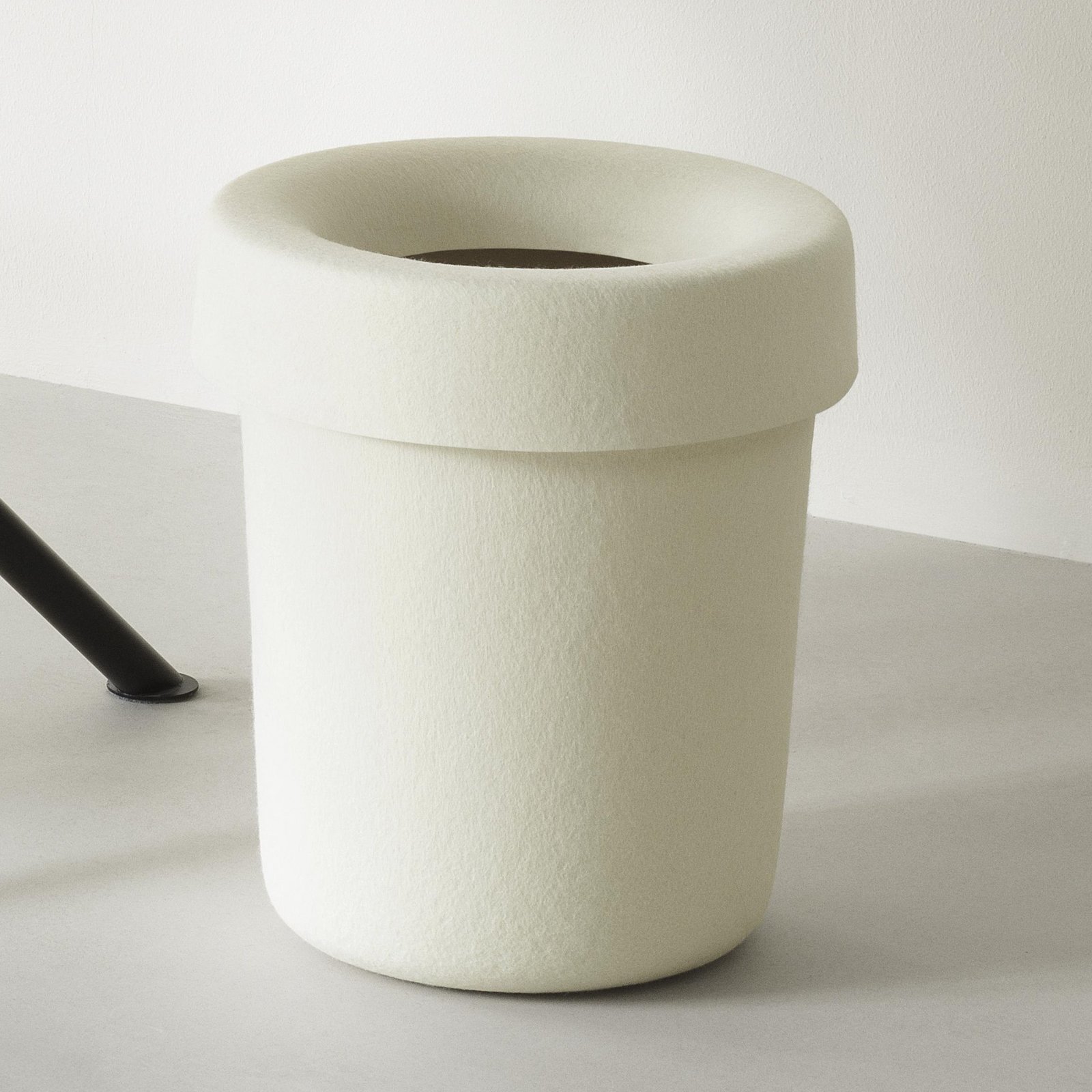 Papierkorb Hide, creme, Höhe 36 cm - Normann Copenhagen