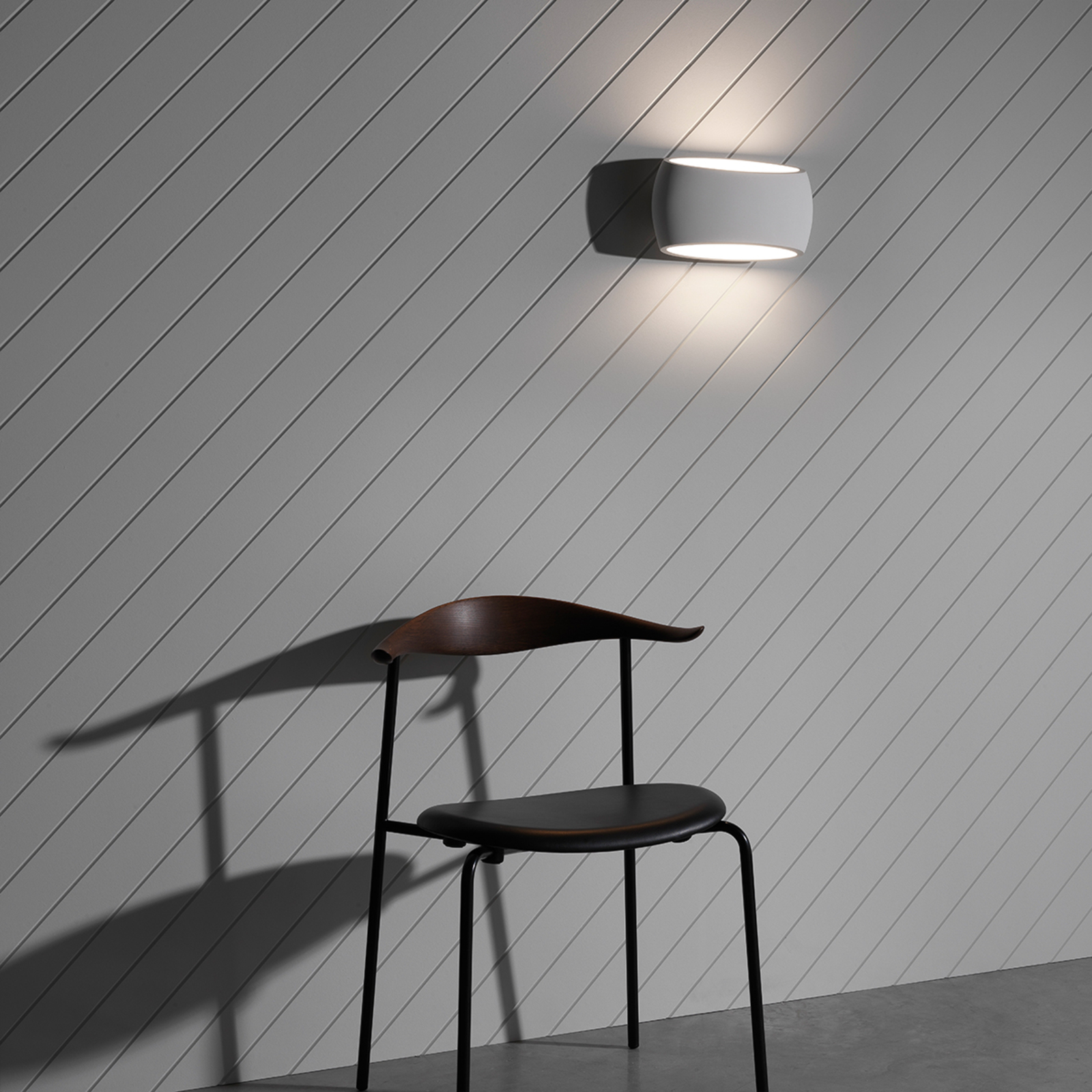 Paintable plaster wall light Aria Lights.co.uk