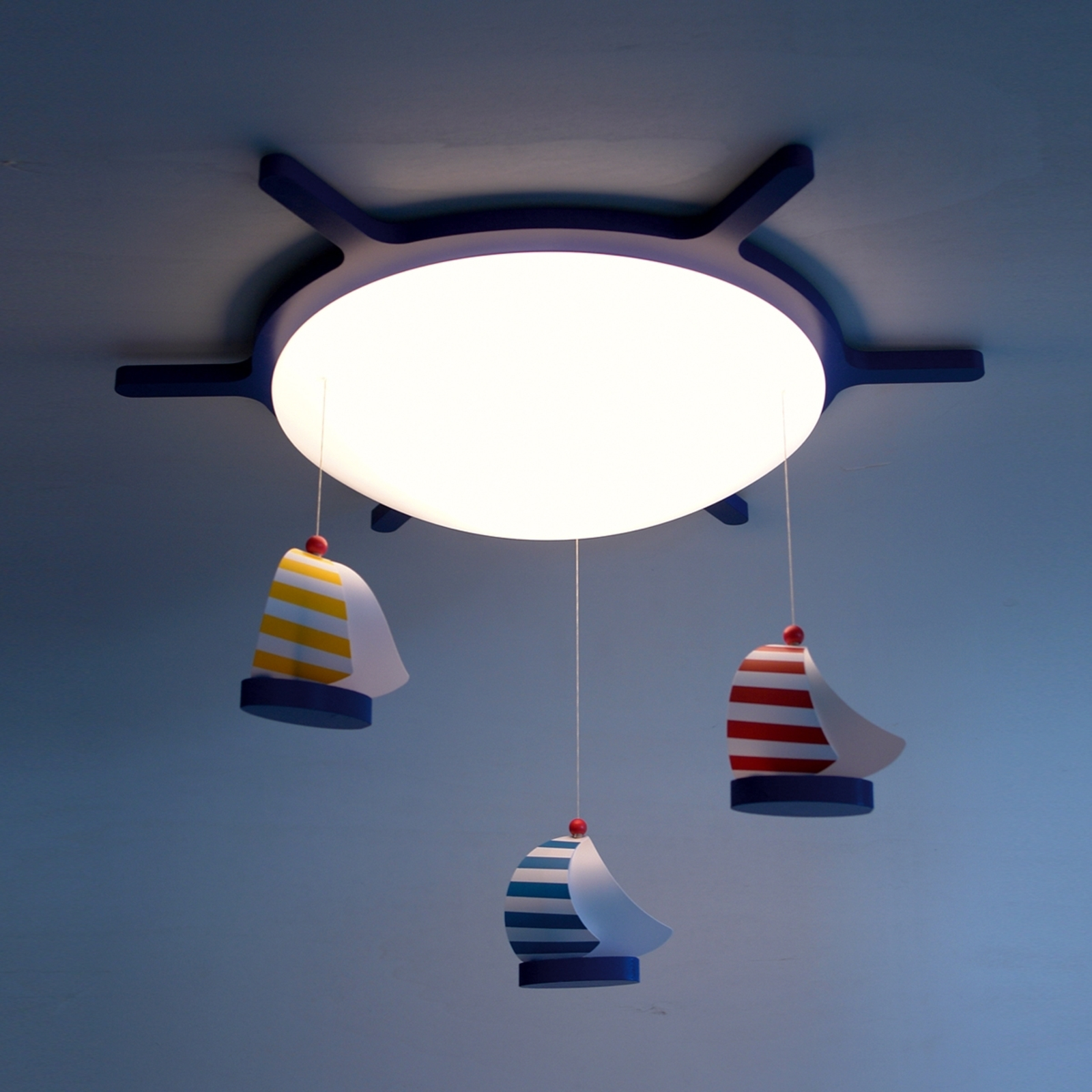 Sailing Boats ceiling light with a boat design Lights.co.uk