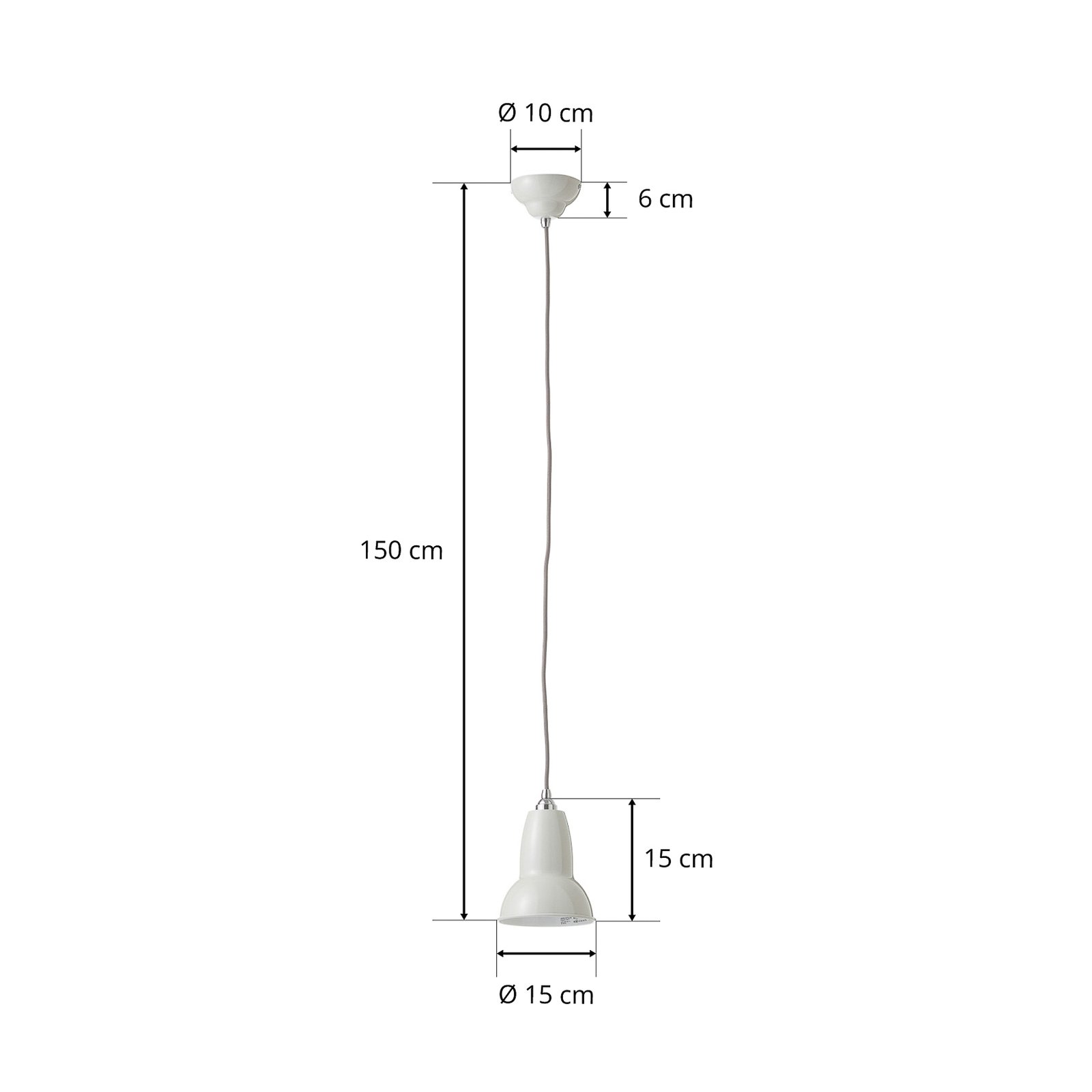 Original 1227 Lampa Wisząca Linen White - Anglepoise