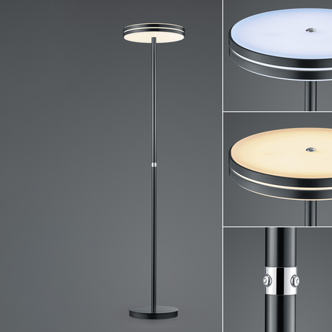 BANKAMP Gem LED-gulvlampe, dimmer, antrasitt