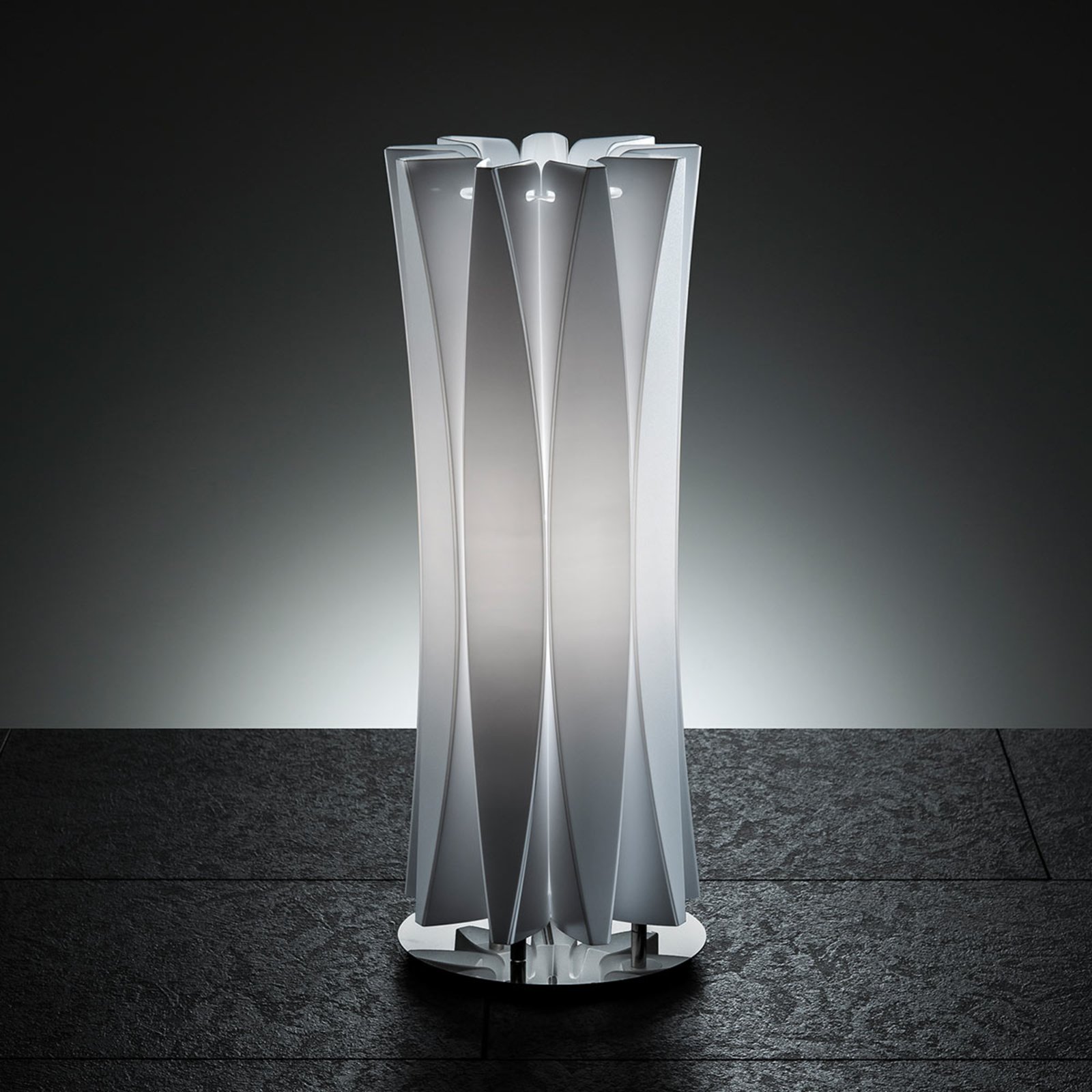 Slamp Tasteful BACH table lamp, height 42 cm white, for Living / Dining Room, Opalflex, 11 W, energy efficiency: A++, H: 42 cm