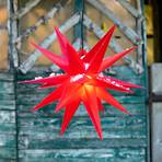 Dekorasjonstjerne, 18-spisser, Ø, 40 cm rød