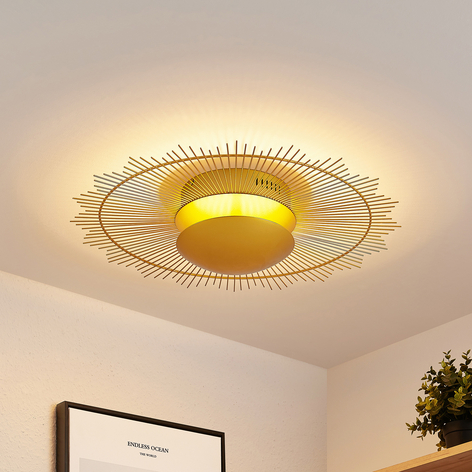 Lindby Solis LED-Deckenleuchte, gold, rund