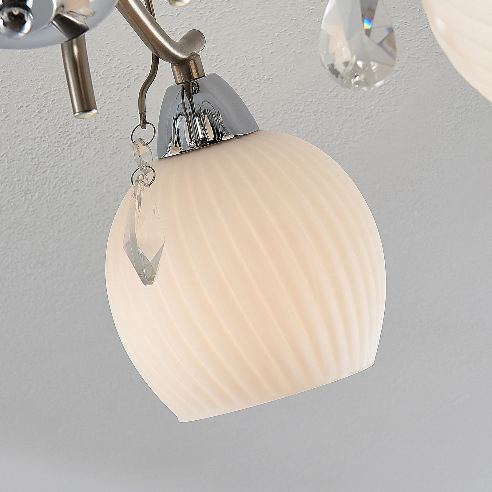 Lindby Feodora plafondlamp met glas, 5-lamps