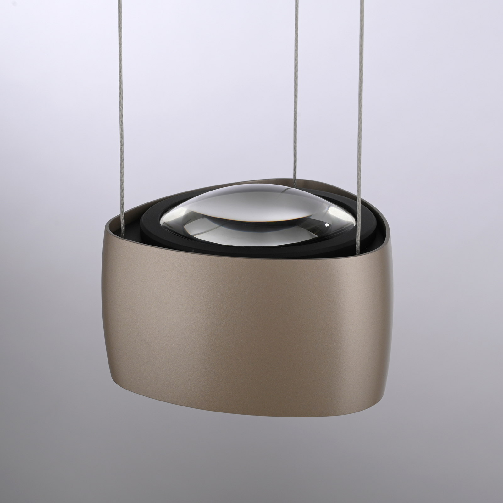 Lámpara colgante LED Q-Stretto de Paul Neuhaus, bronce, 14,5 cm