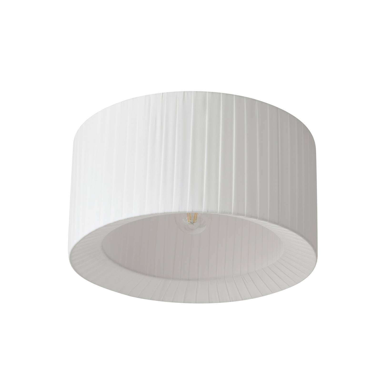 Lindby Deckenleuchte Virelle, weiß, Textil, Ø 40 cm, E27