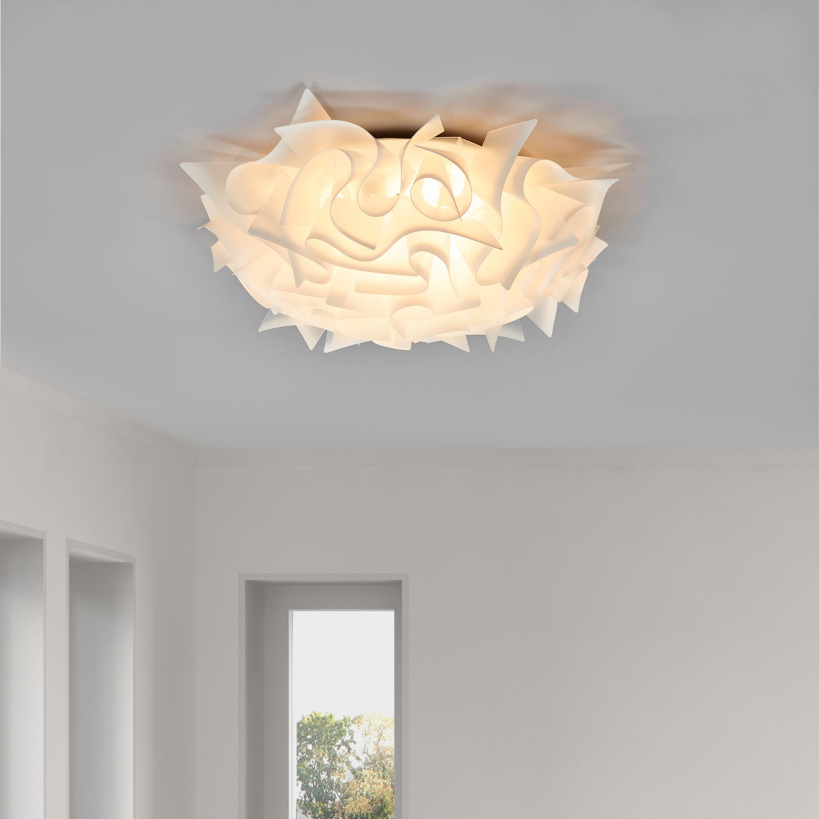Slamp Veli - design-plafondlamp, Ø 53cm, opaal