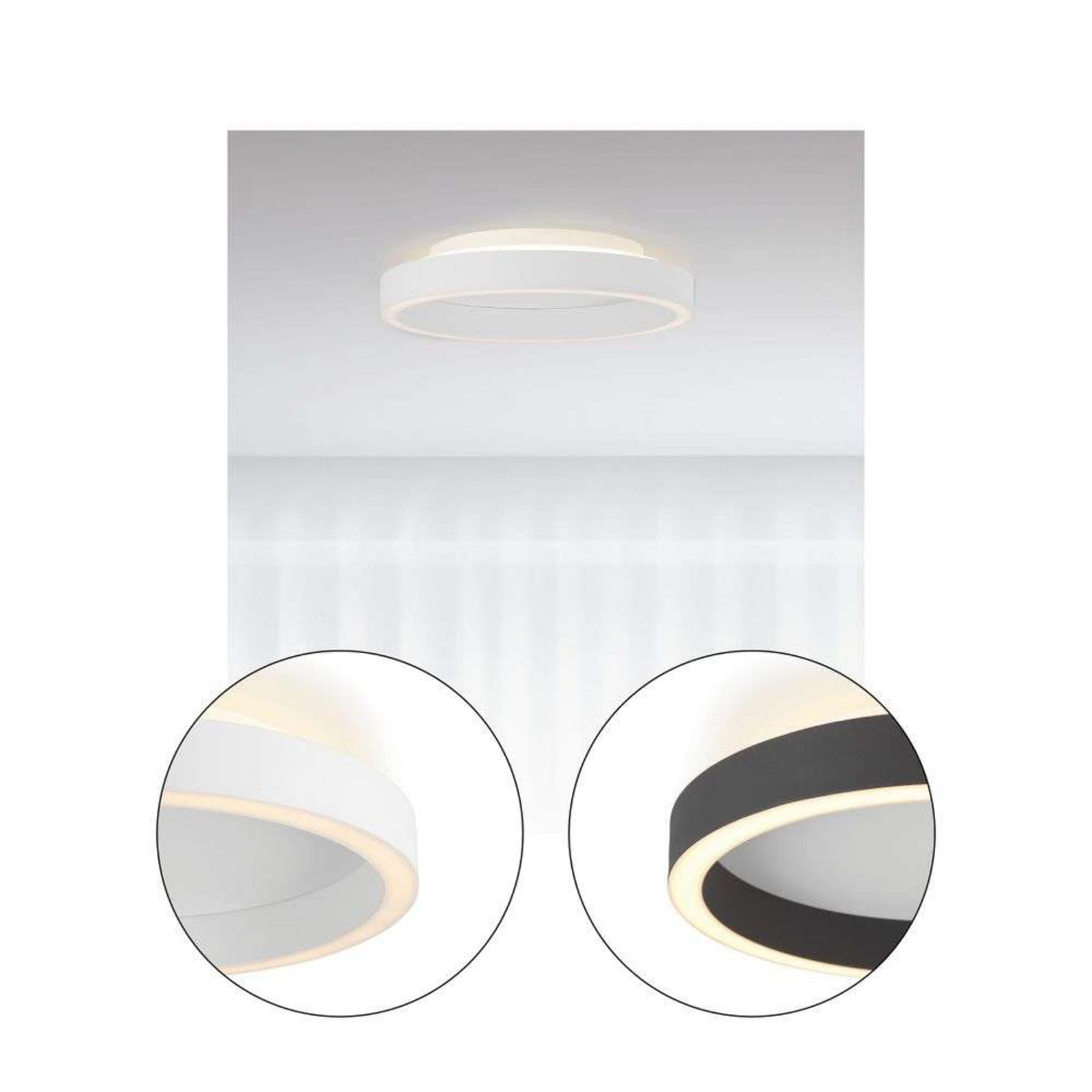 Memory LED Plafond Full 3-Step &Oslash;50 Black Halo Design - Sovrum - Plast