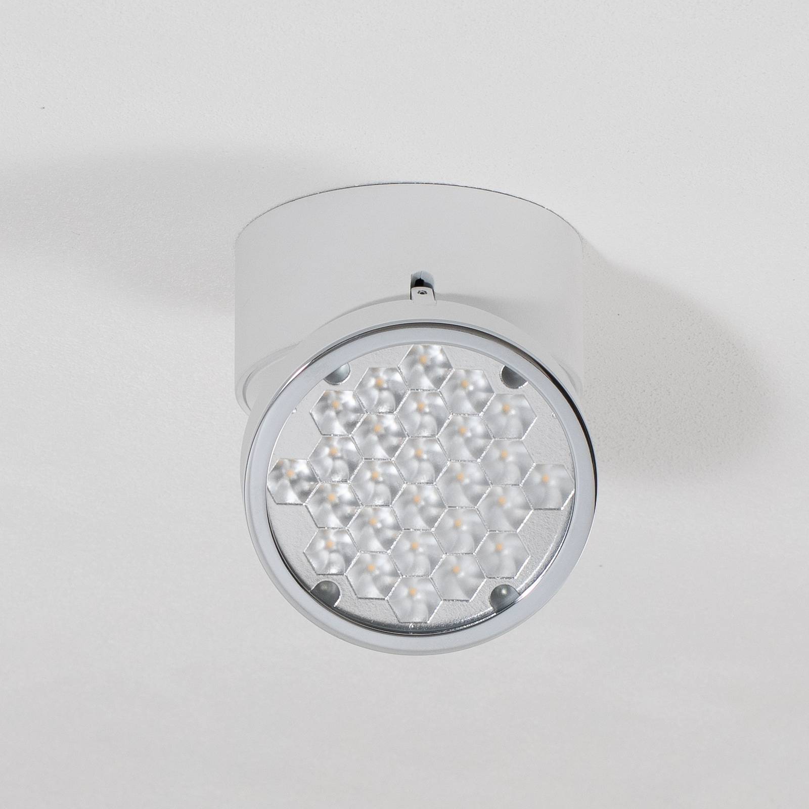 Reflektor sufitowy LED Bega 51312.1, biały, metalowy, obrotowy DALI