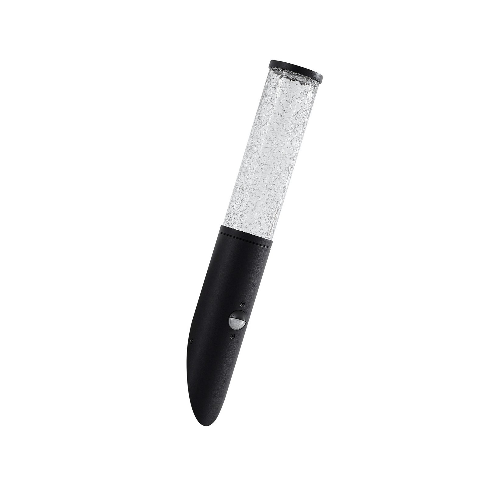 Lindby buitenwandlamp Gavros, zwart, aluminium, sensor