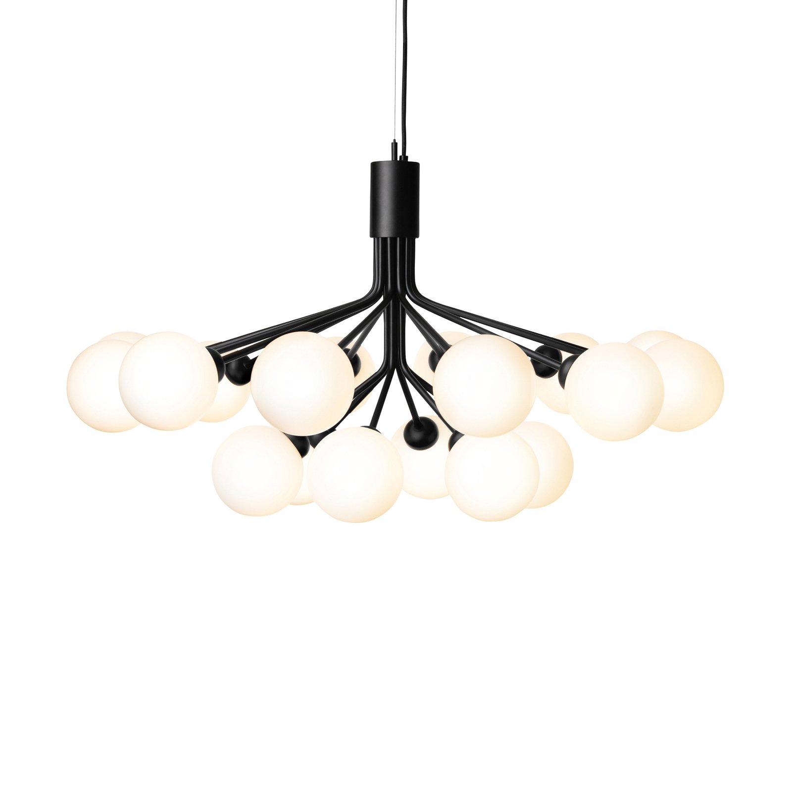 Apiales 18 Lysekrone Satin Black/Opal White - Nuura