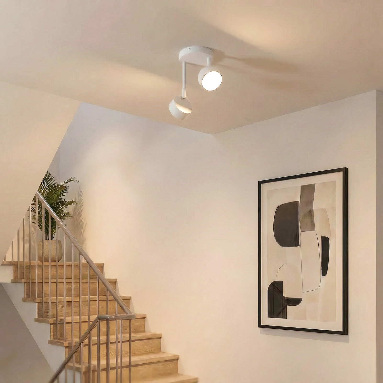 Spot de tavan Nemo, 2 becuri, alb, mobil, GX53