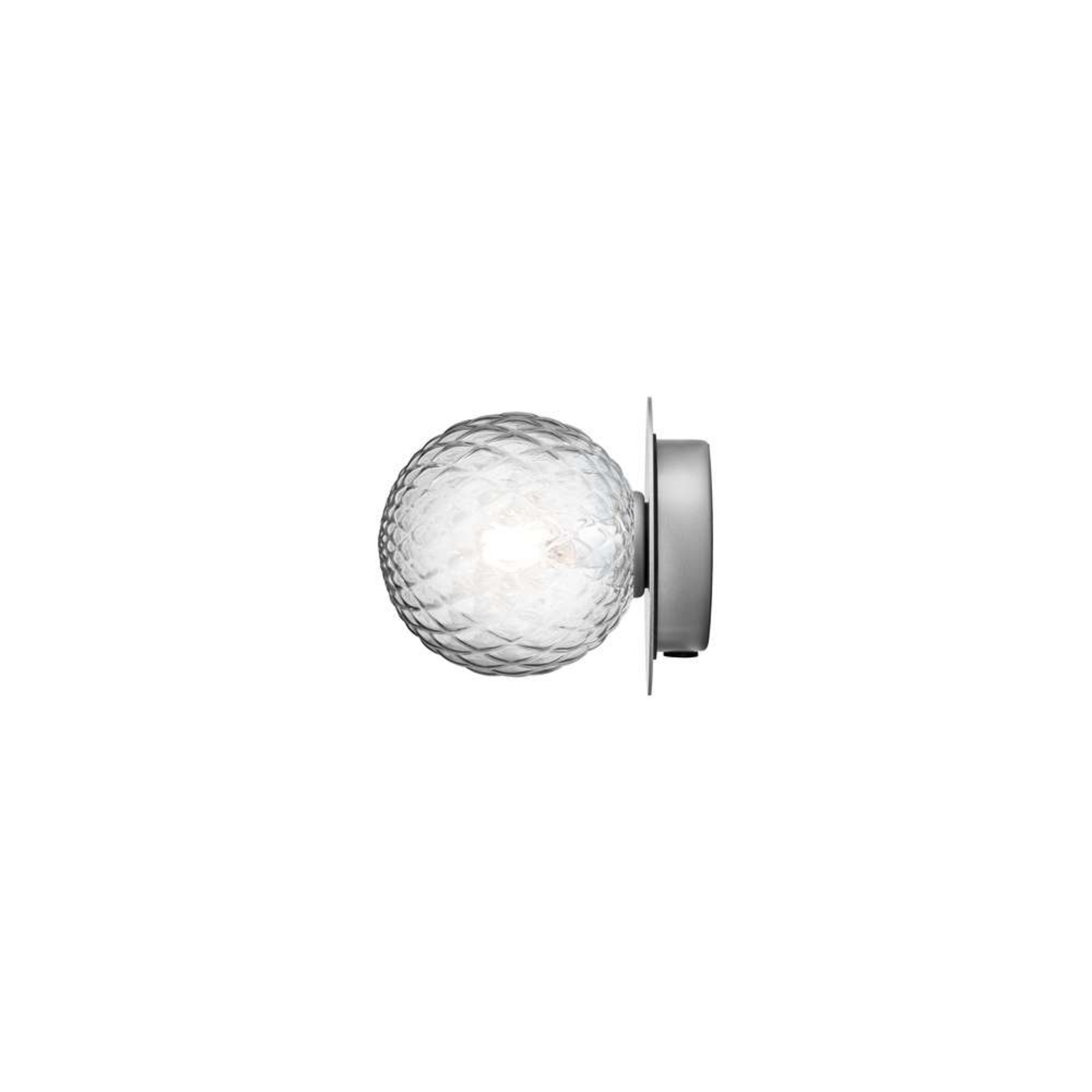 Liila 1 Aplică de Perete/Plafonieră IP44 Small Light Silver/Optic Clear - Nuura