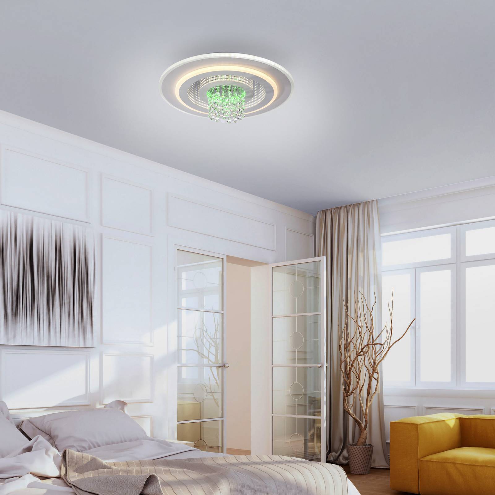 JUST LIGHT. LED-Deckenlampe Tolago RGB, CCT, weiß, Remote günstig online kaufen