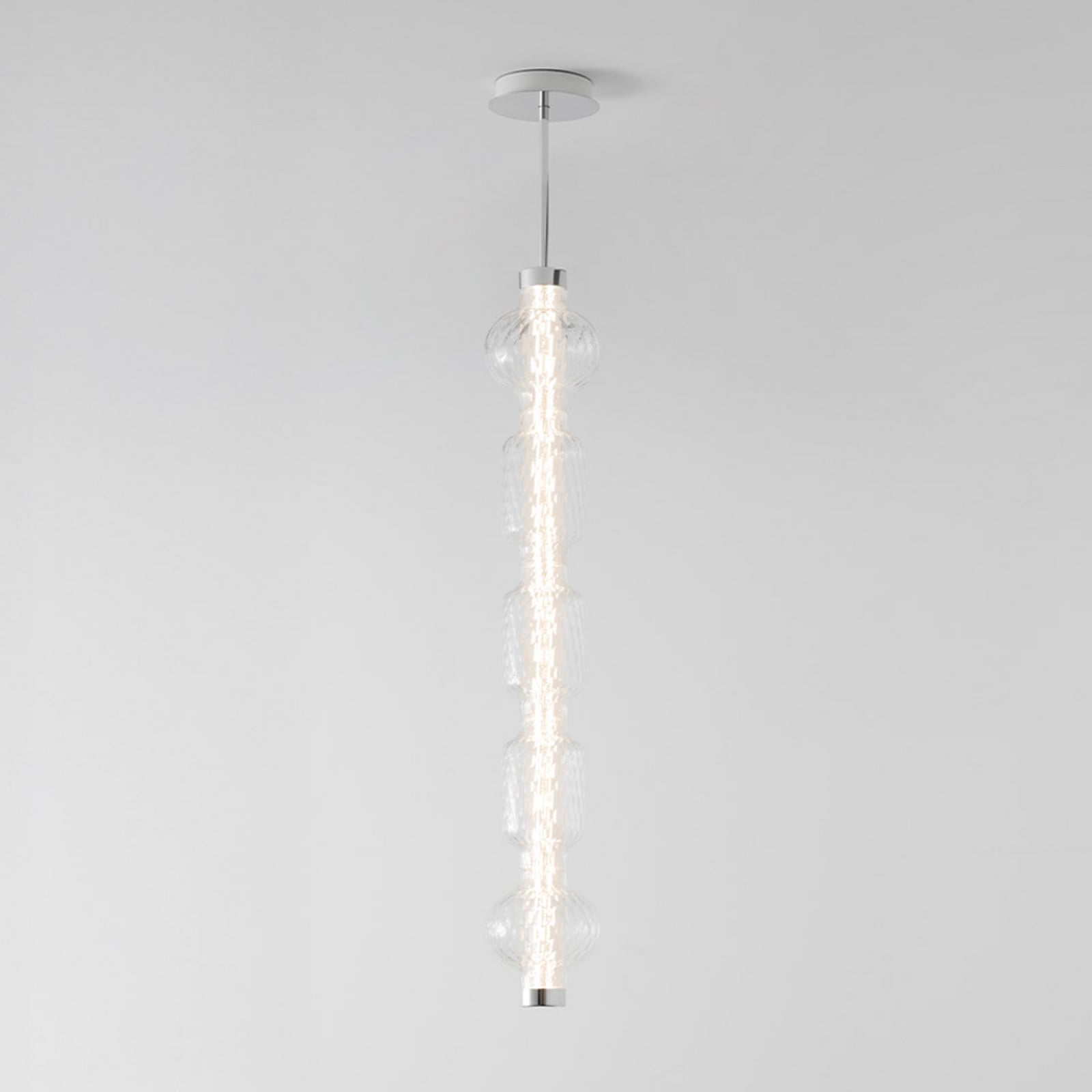 Alambicco Vertical LED-hengelampe, 123 cm, 3 000 K – Artemide - Stue - Design - Glass - Med en lyskilde