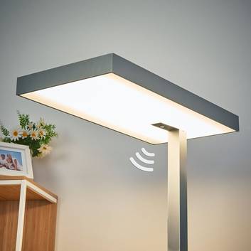 Nora LED kontorgulvlampe, bevegelsessensor, 50 W