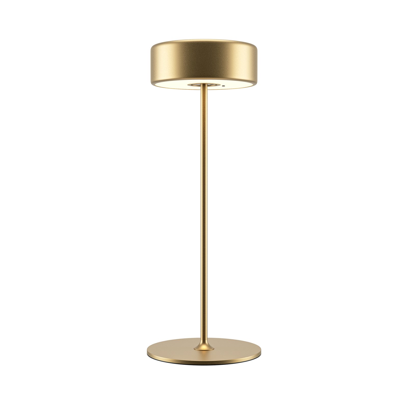 Maytoni genopladelig LED-bordlampe AI Collaboration, aluminium, guld