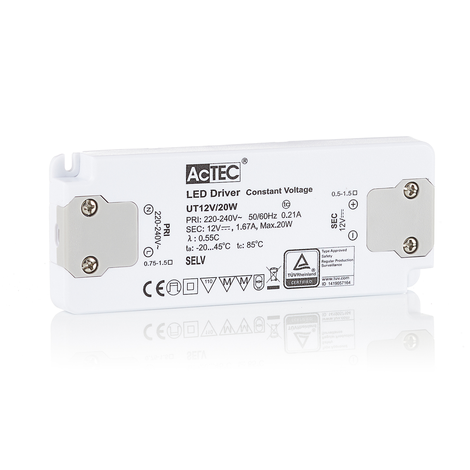 AcTEC Slim LED driver CV 12V, 20W