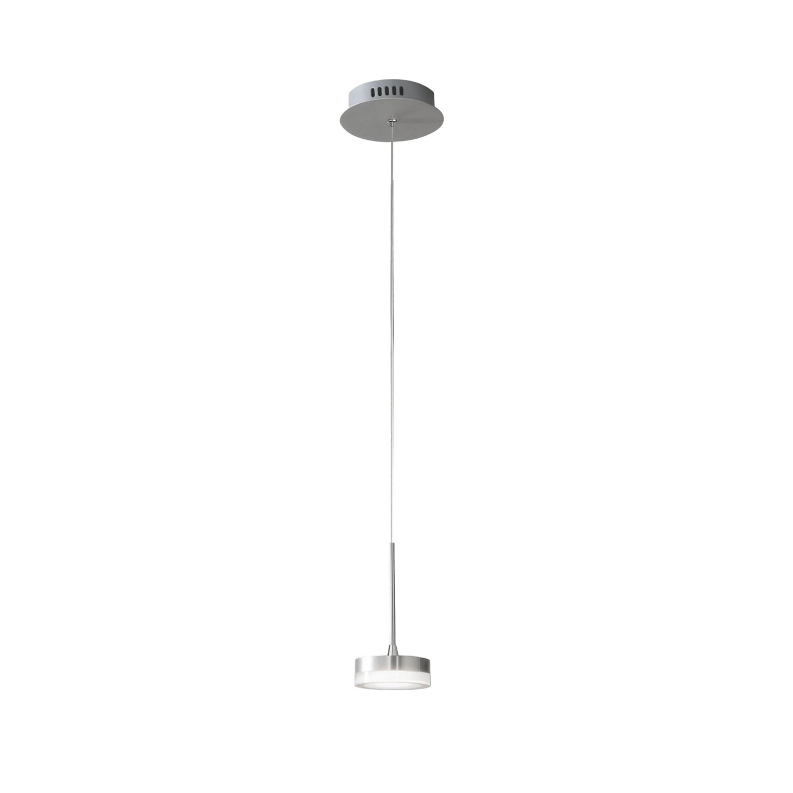 LED pendant light Dunk, aluminium, 1-bulb, 3,000 K, metal