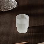 ferm LIVING Glass Ripple, white, 200 ml, mouth-blown, set of 4