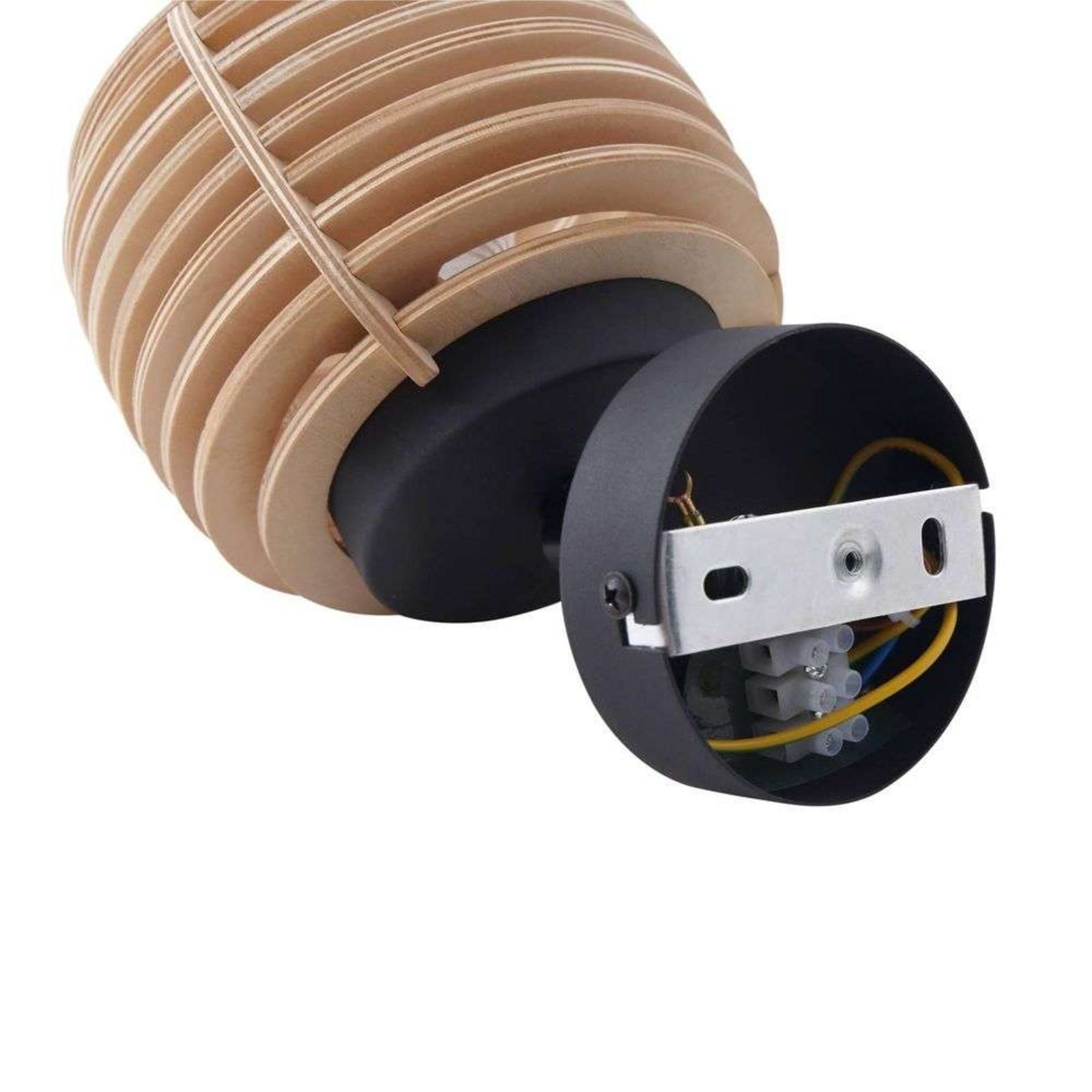 Ediz Vegglampe Wood/Black - Lindby