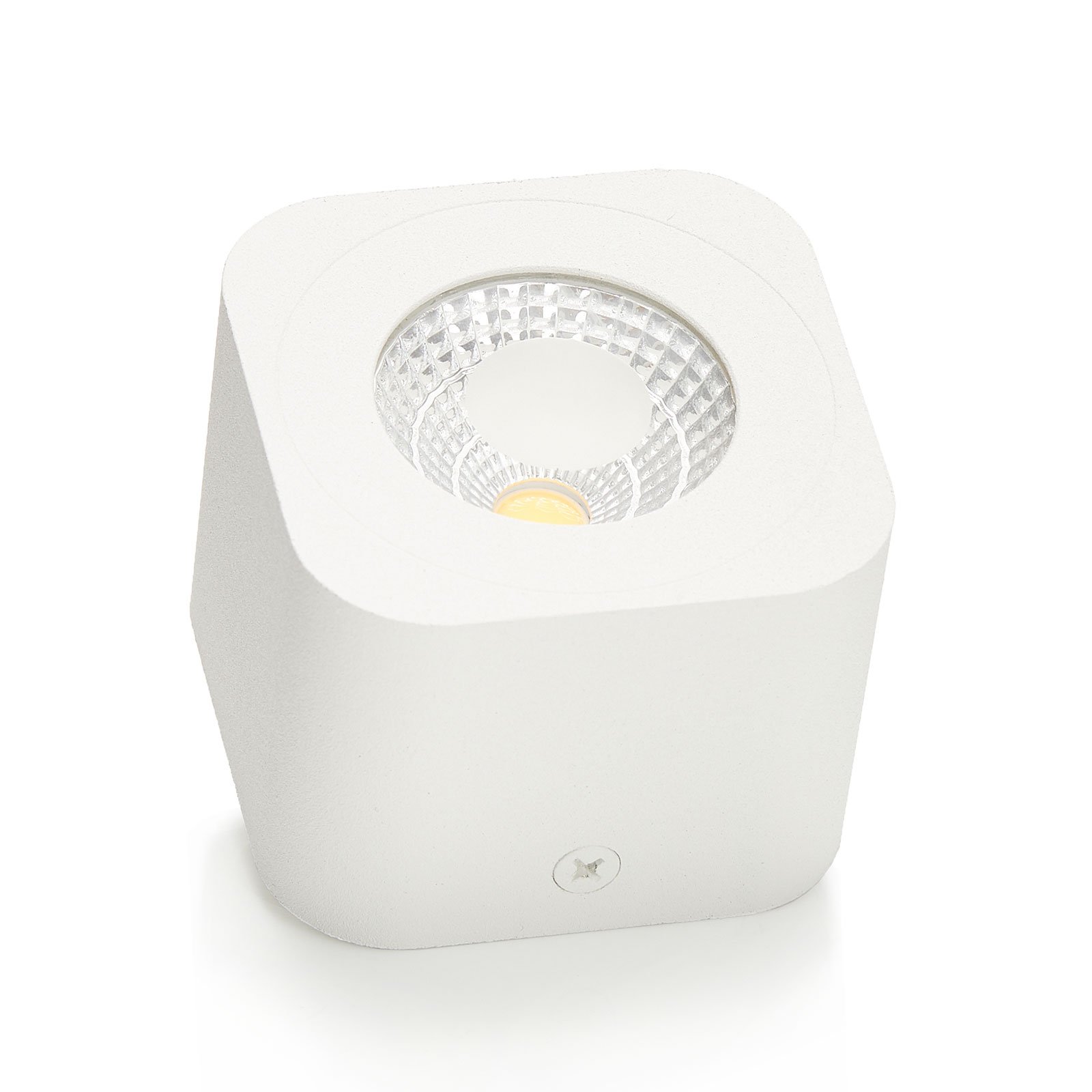 Eckiges LED-Downlight Palmi in Weiß