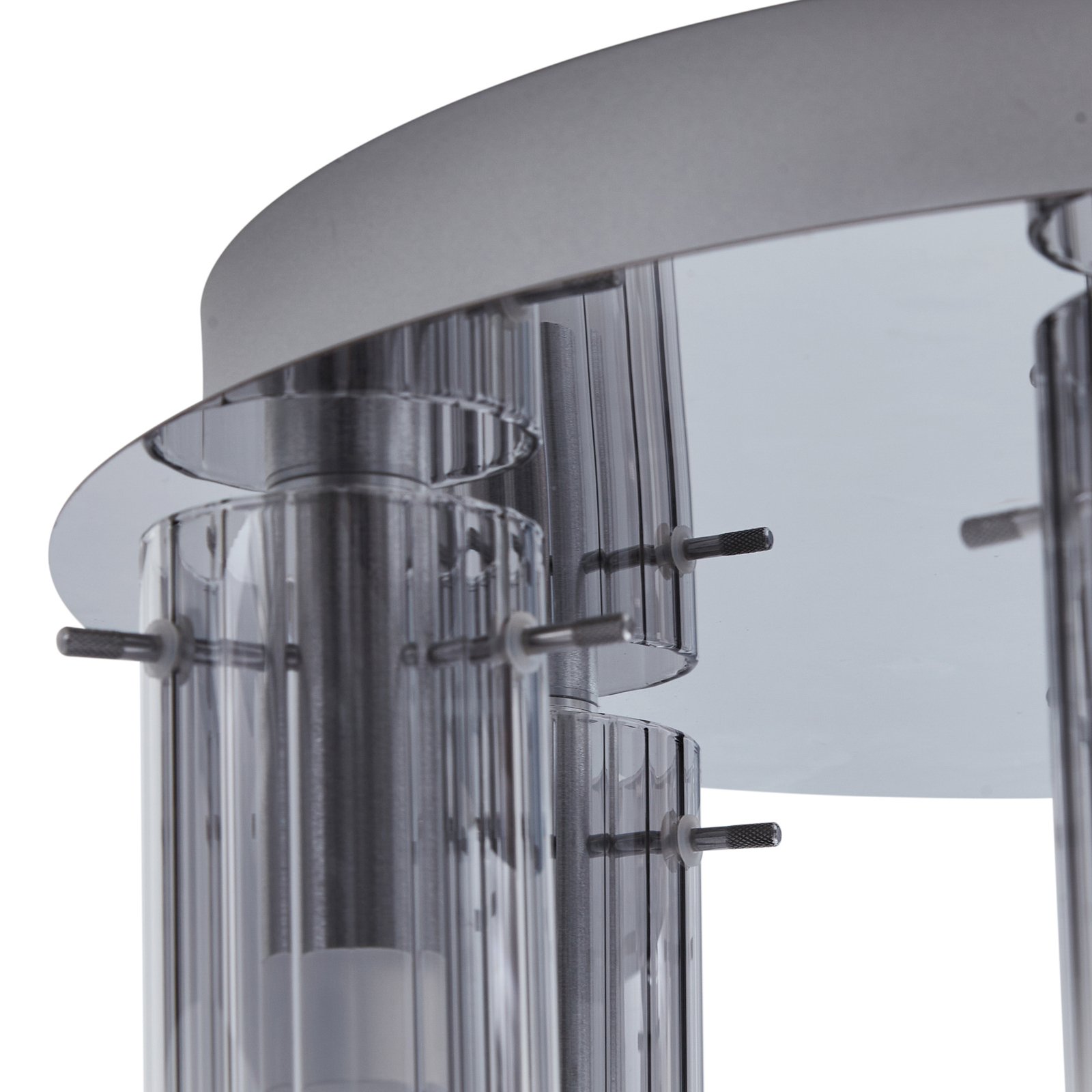 Lucande Korvitha LED-Deckenleuchte Glasschirme, 7-flammig