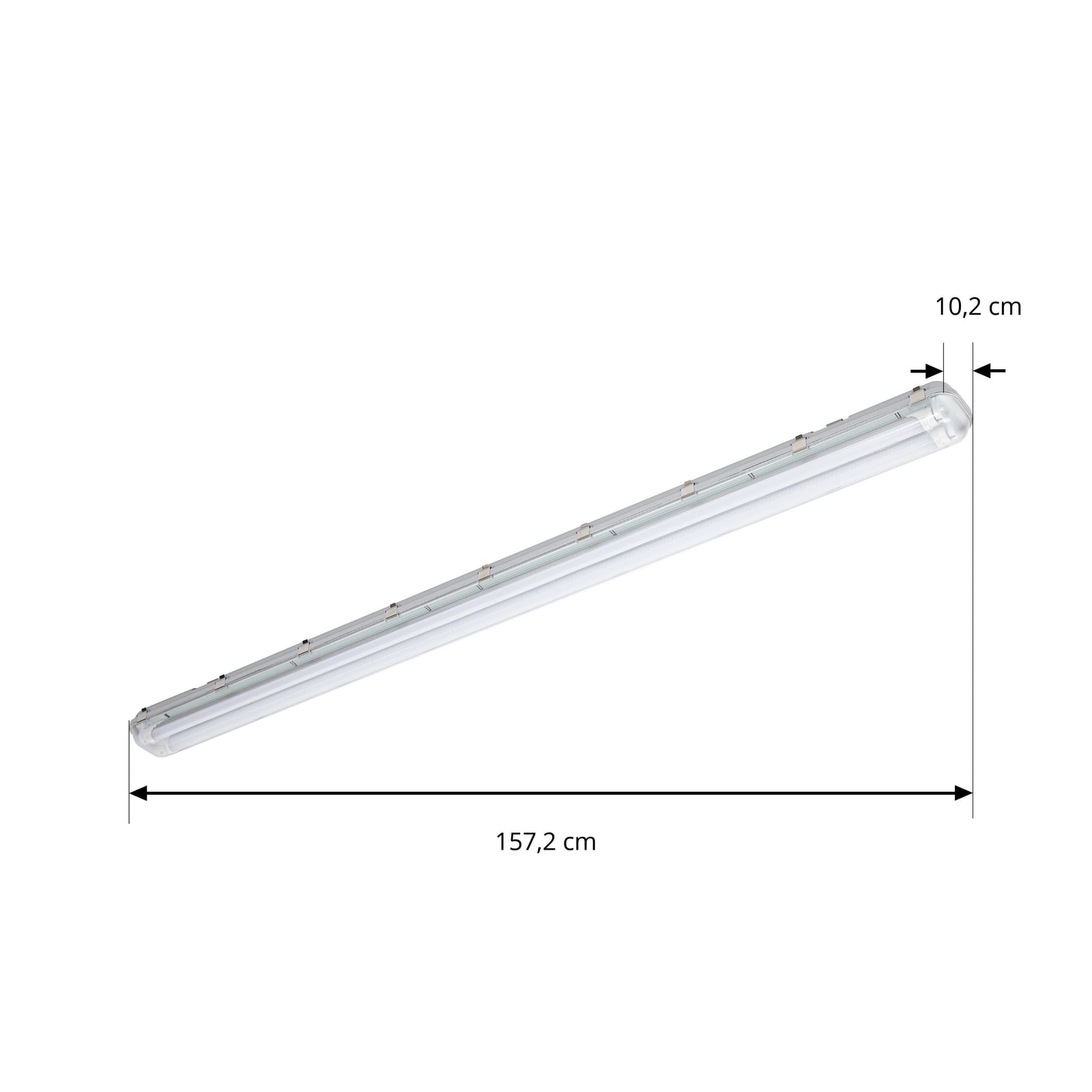 Svjetiljka otporna na vlagu Lior, IP65, G13, 2 x T8, 157 cm, 18 W - Prios