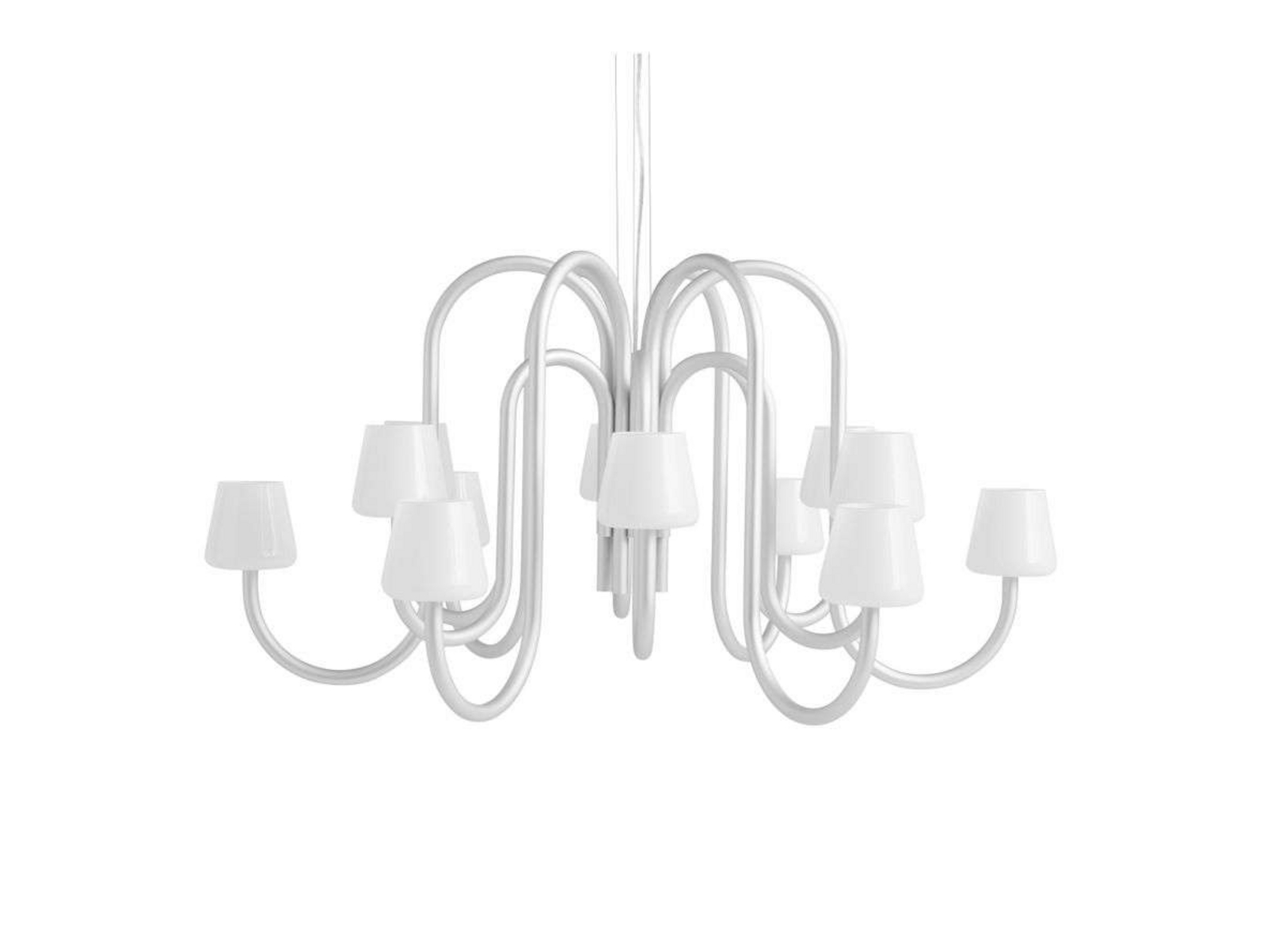 Apollo 1065 Lampadario Alu/White Opal - HAY