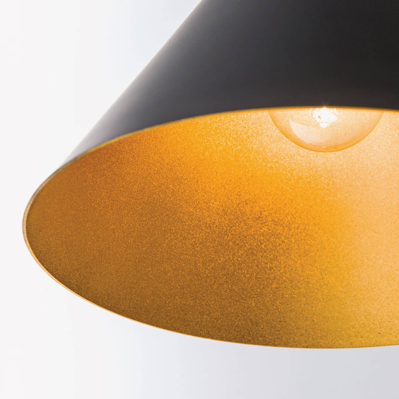 Lampa wisząca Gunda, czarno-złota