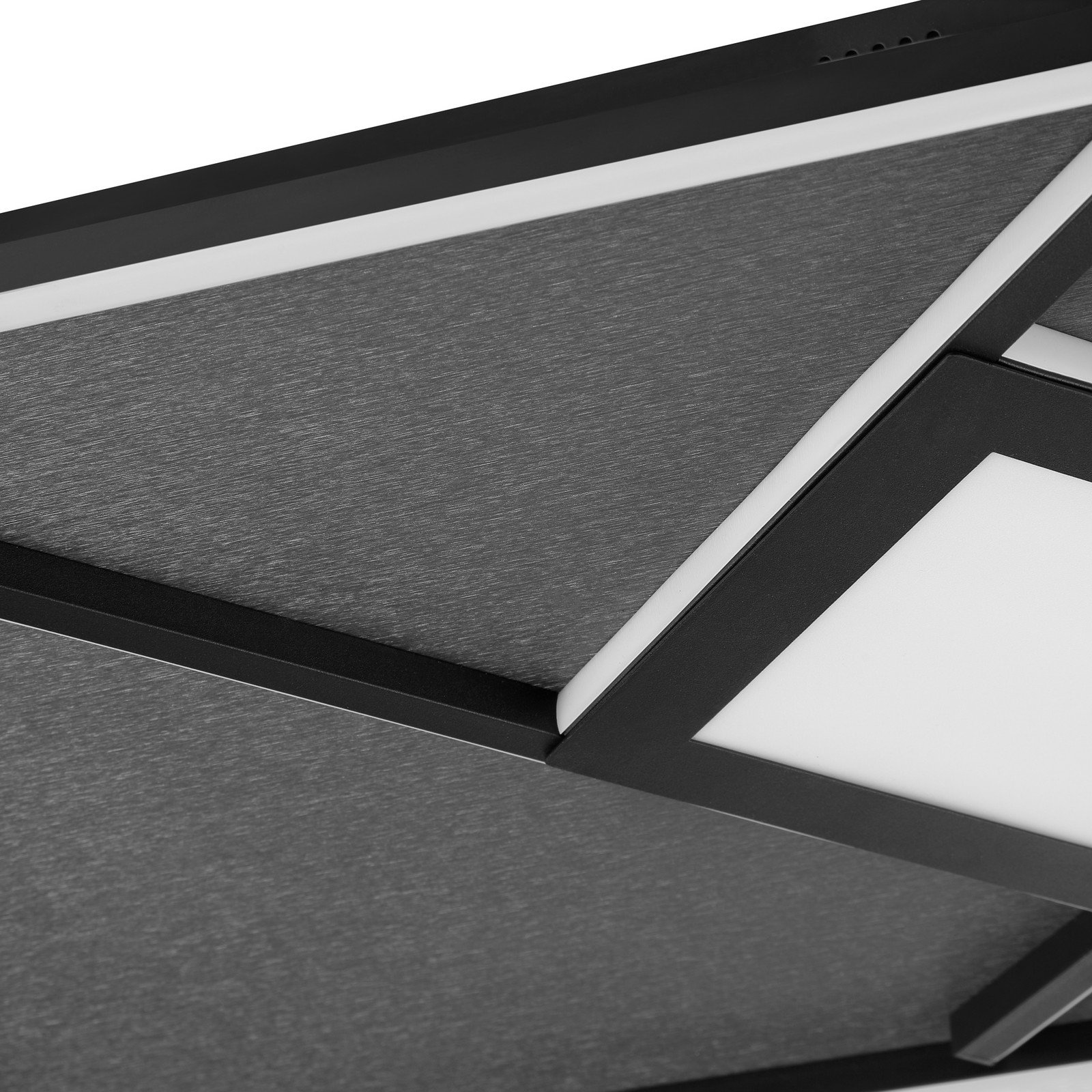 Brilliant Plafonieră LED Hardy lungime 71 cm negru mat metal/țesătură - Camera de zi / sufragerie - Modern - Țesătură / Textil