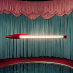 SELETTI LED hanglamp BIC, rood, lengte 173 cm