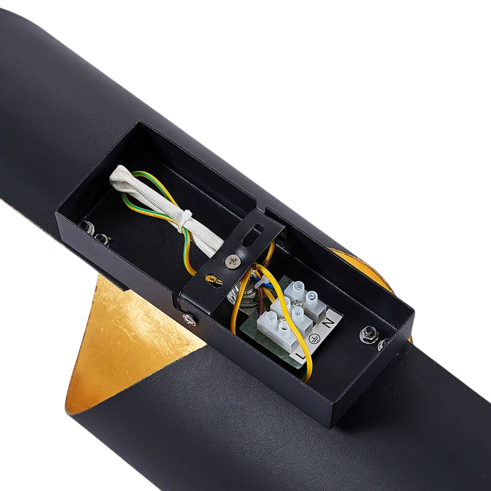 Vanni Wandlamp Black/Gold - Lindby