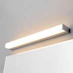 Lindby LED fali lámpa Philippa, szögletes, 59 cm, króm, IP44