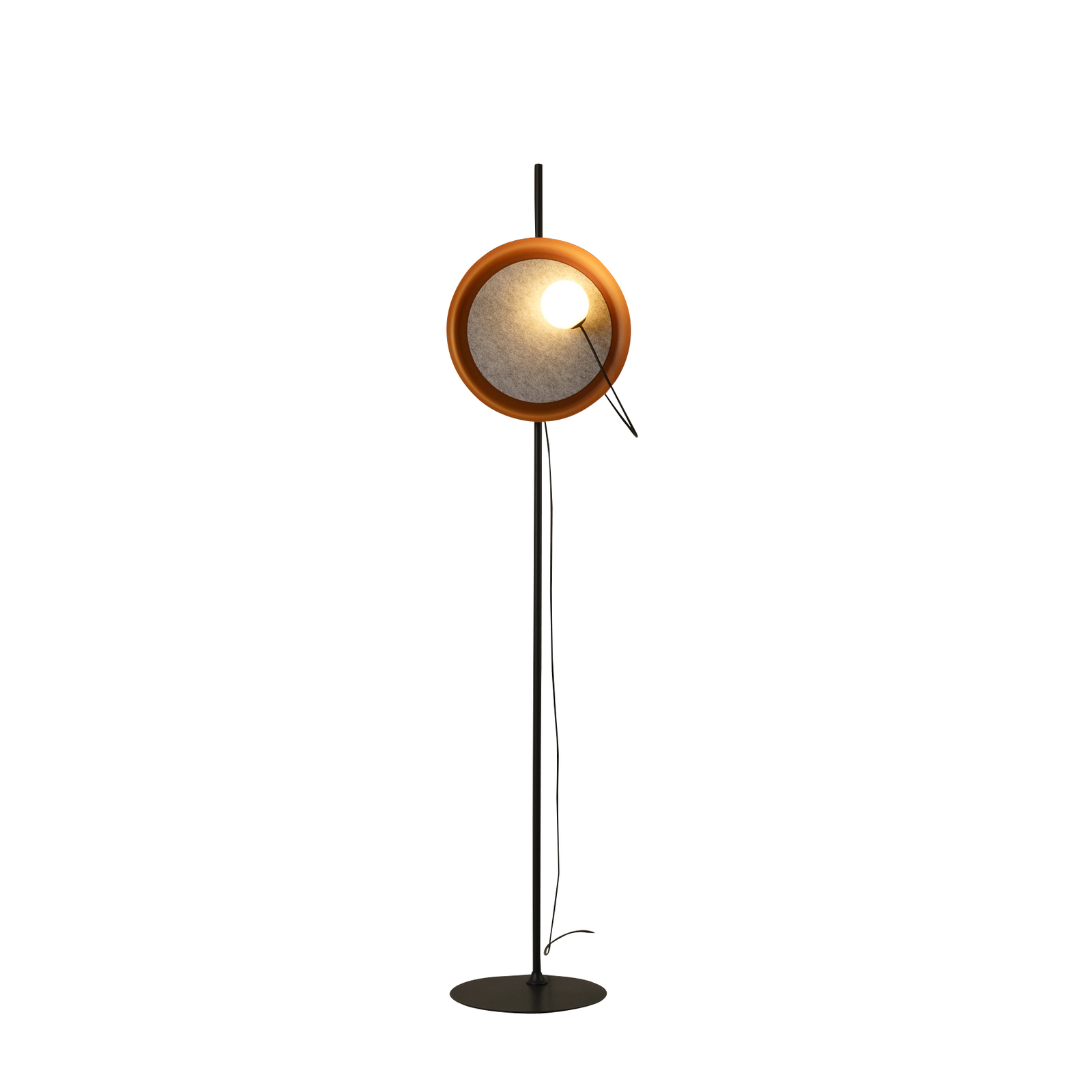 Milan Žična talna svetilka Ø 38 cm bakrena kovinska/antracitna
