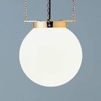 Hanging light in the Bauhaus style, brass, 30 cm