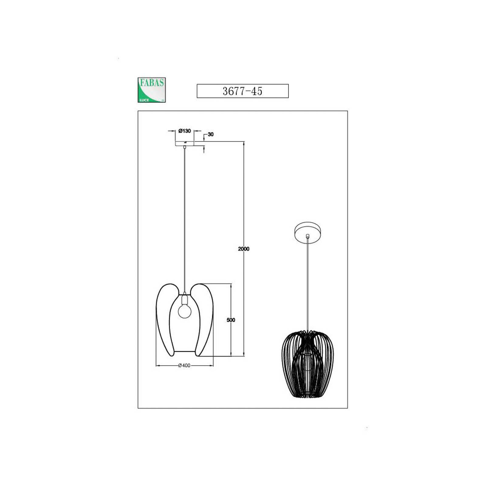 Lampa wisząca Camp Ø 40 cm czarna druciany kosz