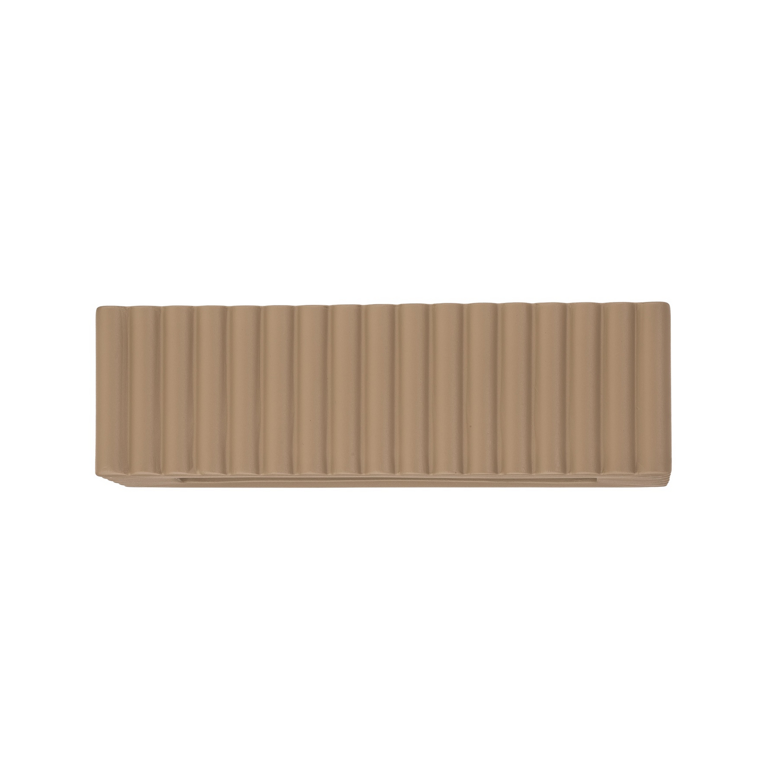 Rigata-seinävalaisin, taupe, keraaminen, pituus 34 cm, valo ylös/alas Rigata-seinävalaisin, taupe, keraaminen, pituus 34 cm, valo ylös/alas