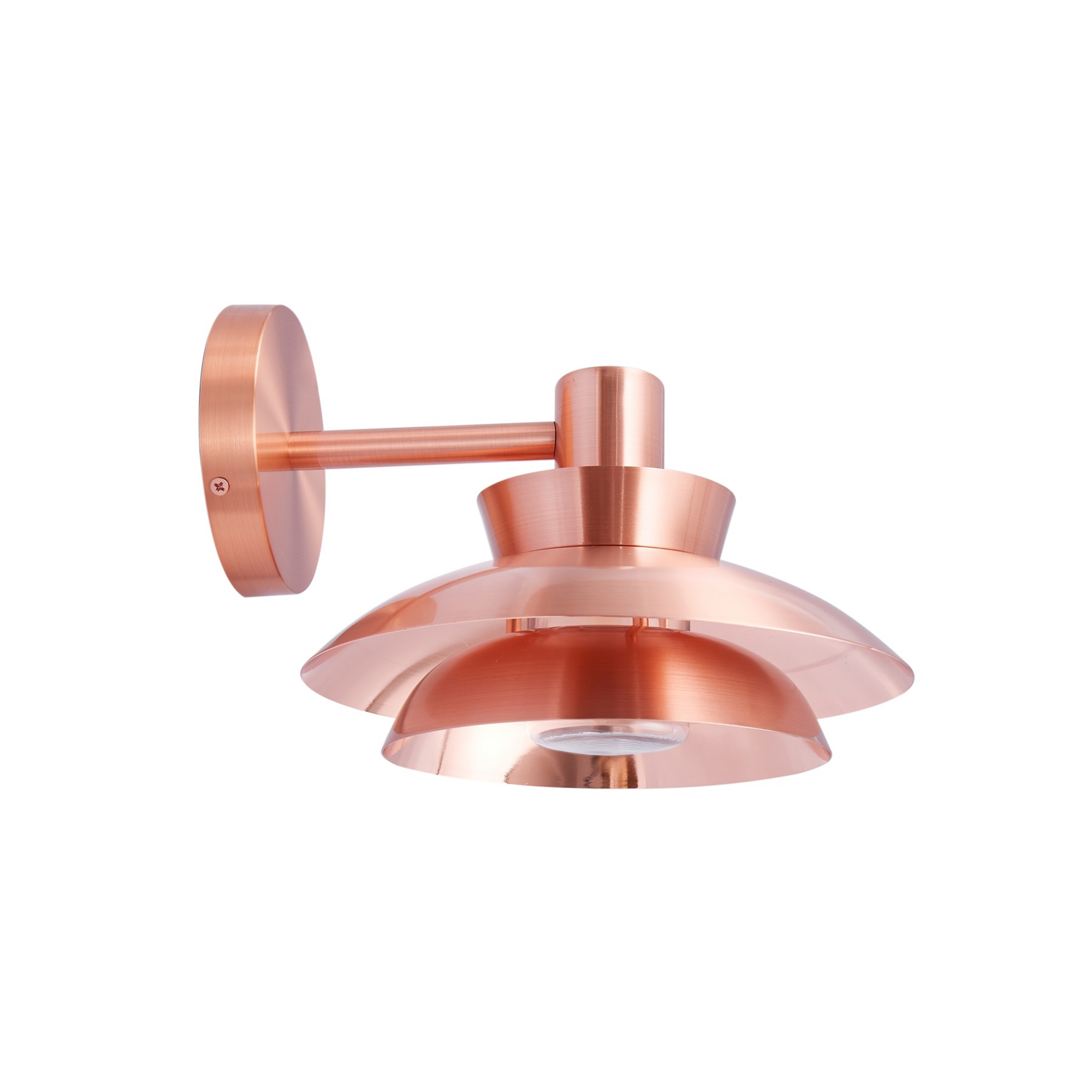 Thais Außenwandleuchte Edelstahl kurpferfarben - Lucande