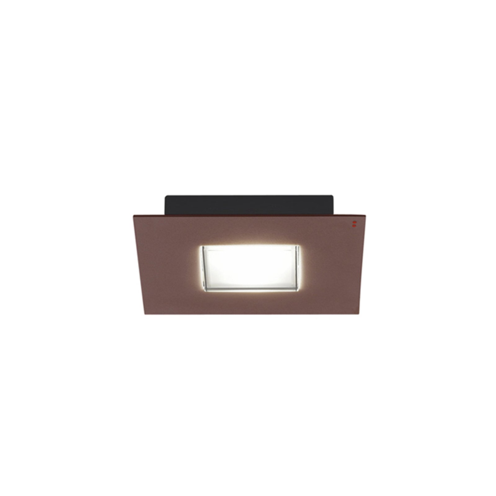 Quarter – lampa sufitowa LED z brązowym brzegiem