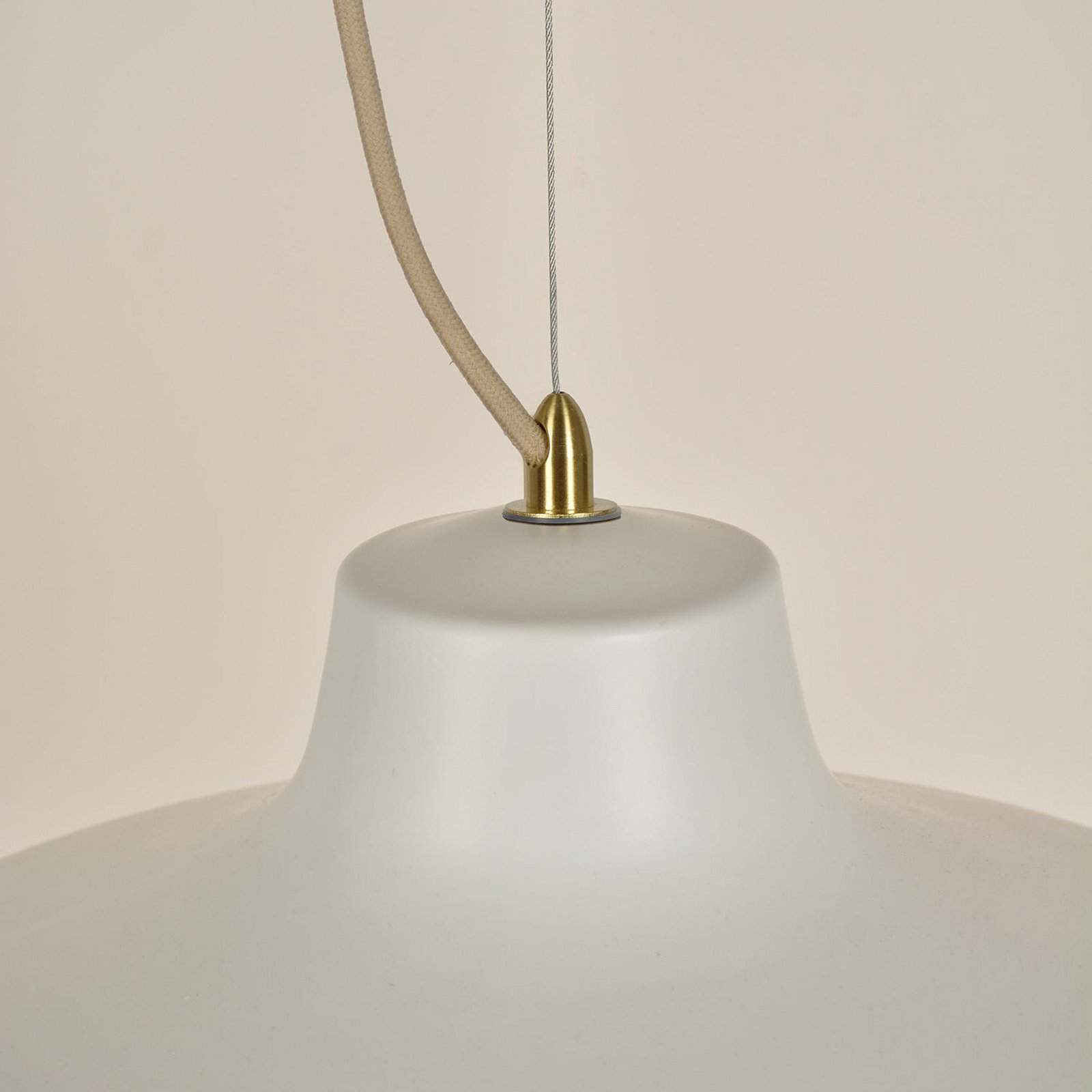 MARKET SET Jimmy hanging light, Ø 38 cm, white, ceramic