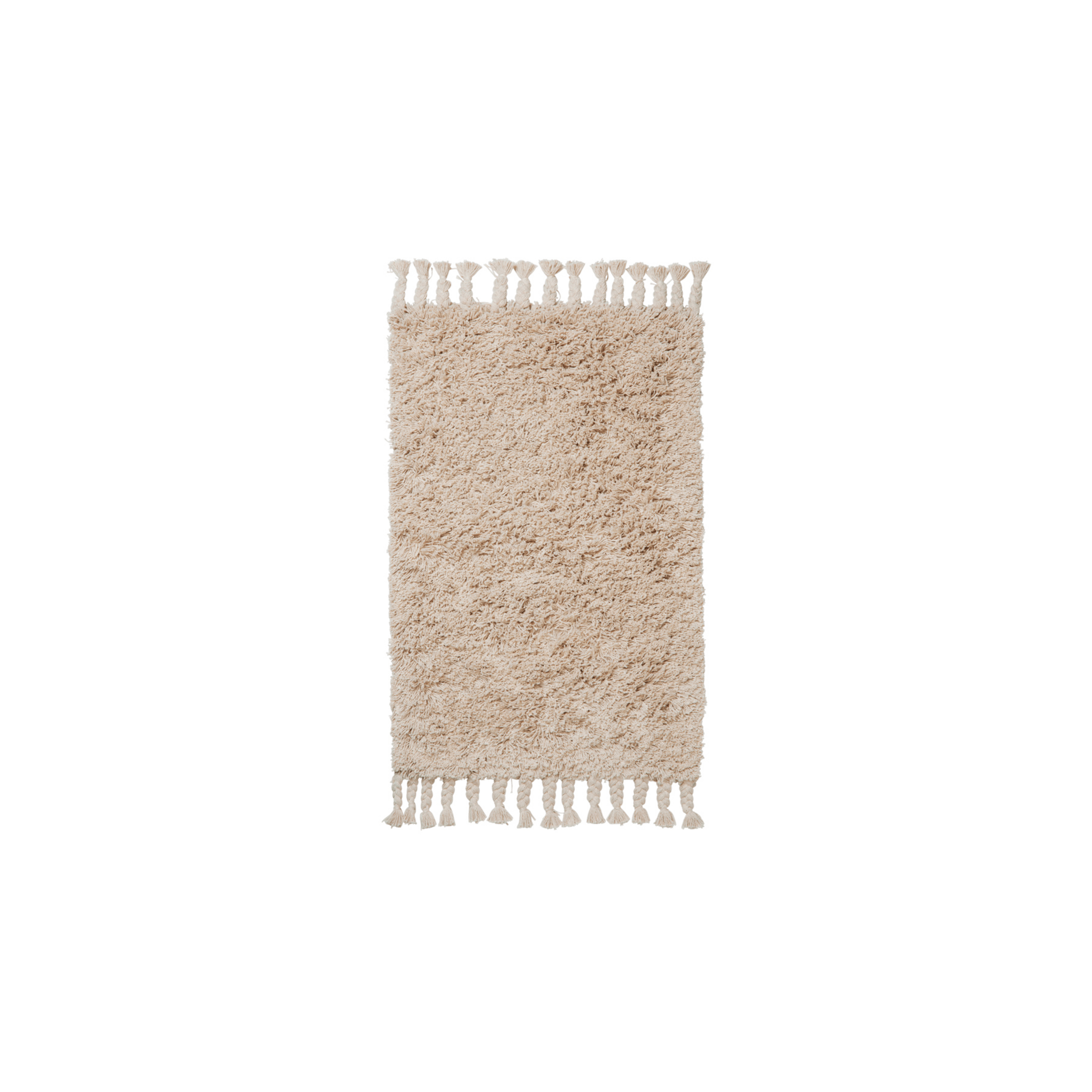 Dywanik Amass z długim włosiem, kremowo-biały, 50 cm x 70 cm – ferm LIVING