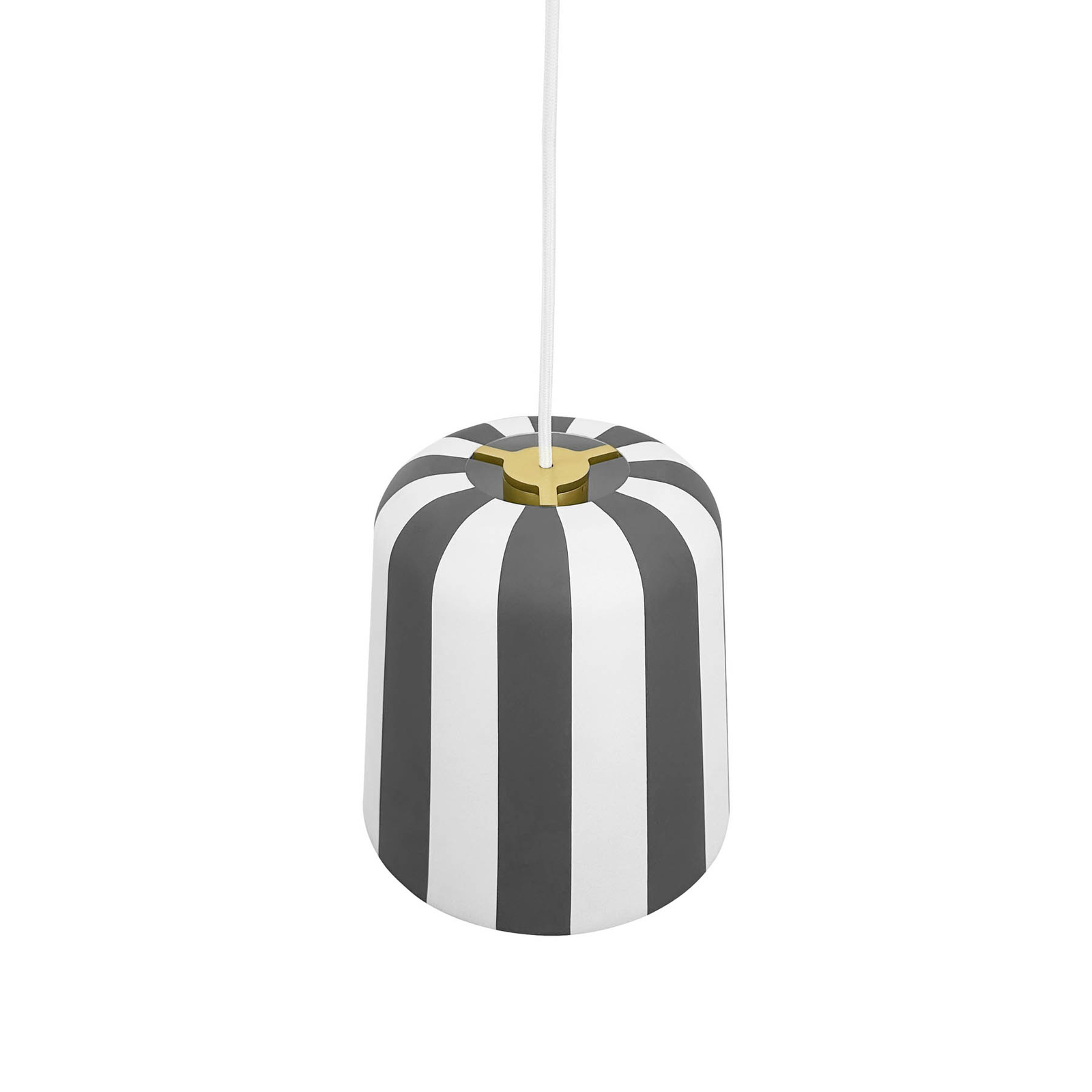 Dyberg Larsen hanging light Gry, grey/white, Ø 20 cm, metal