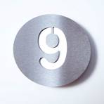 Stainless steel house number Round - 9