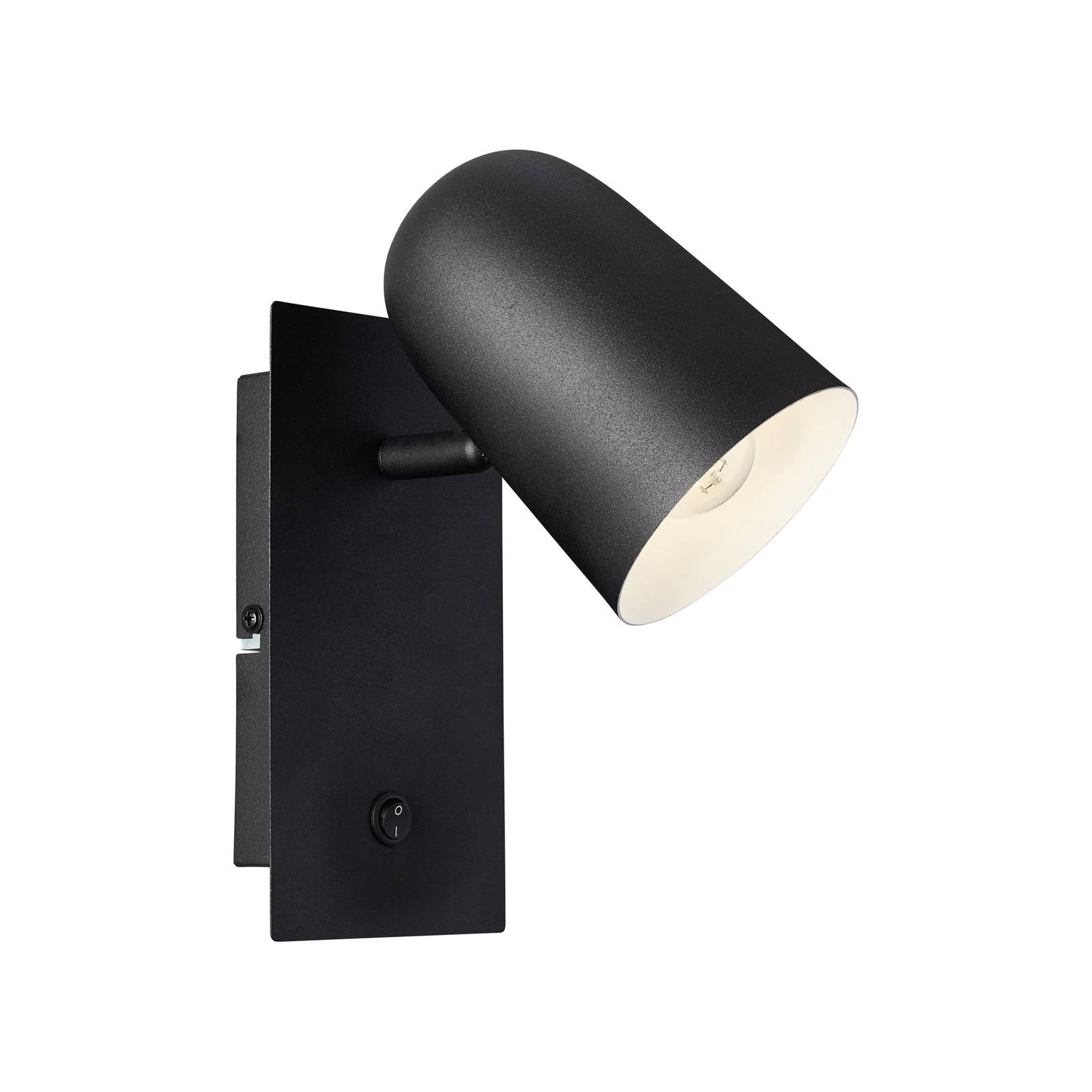 Wandstrahler Ayr, schwarz matt, Höhe 20 cm, Metall