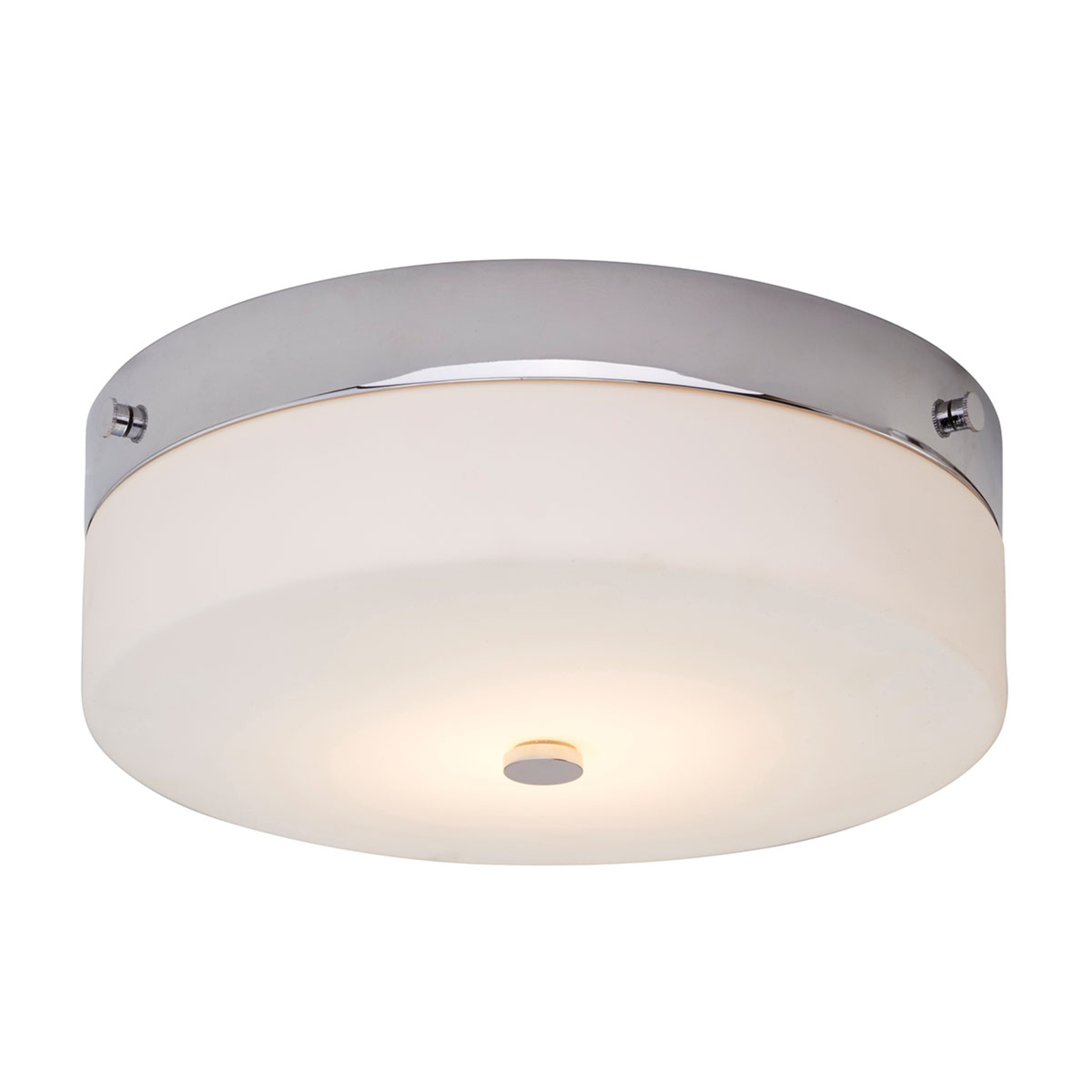 Elstead Timelessly attractive LED ceiling lamp Tamar, IP44, for Bathroom, metal, opal glass, GX53, 7 W, energy efficiency: A+, H: 9.5 cm