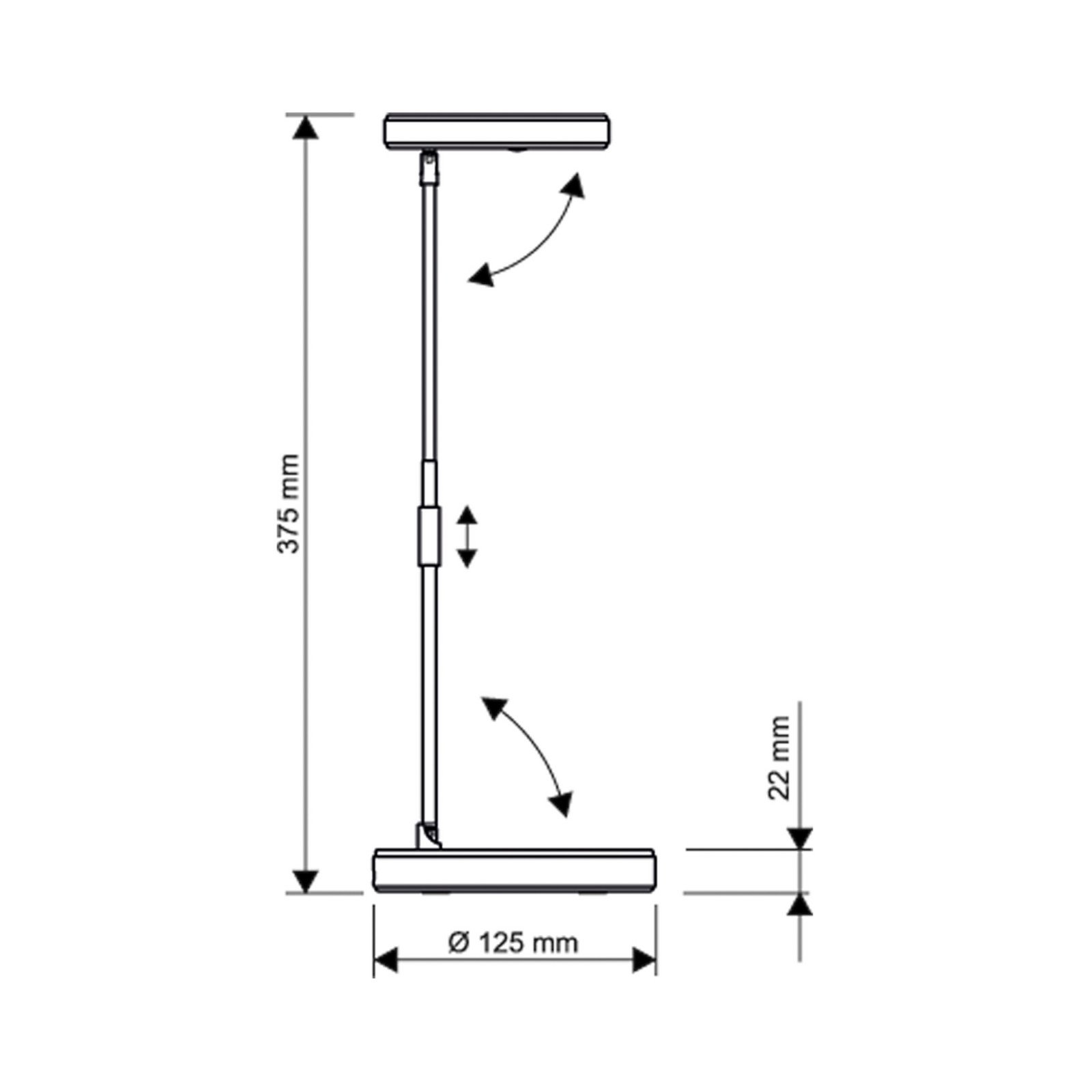 Lampă de masă cu LED MAULpuck braț telescopic alb - Studiu / Birou - modern - alb aluminiu - Plastic