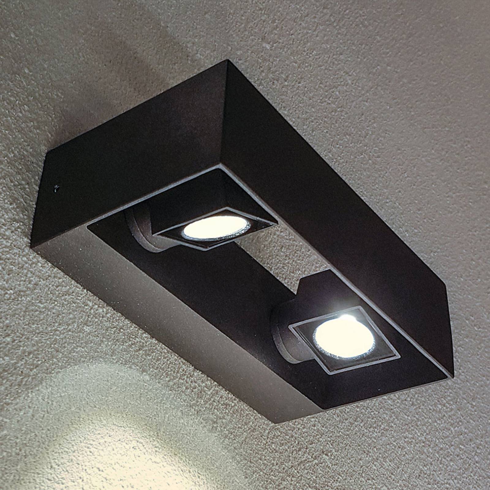 Vigo LED outdoor wall light, 2-bulb
