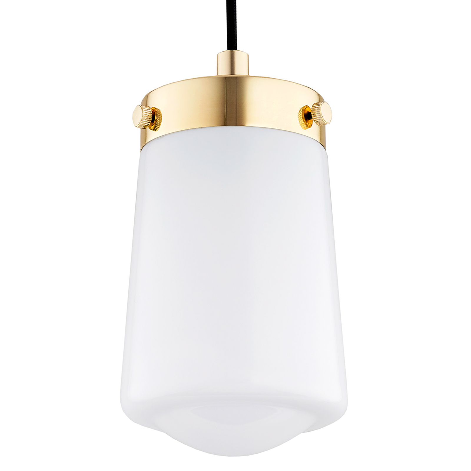 Pasadena pendant light, 1-bulb, brass/white